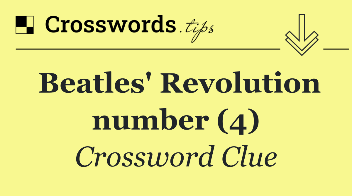 Beatles' Revolution number (4)
