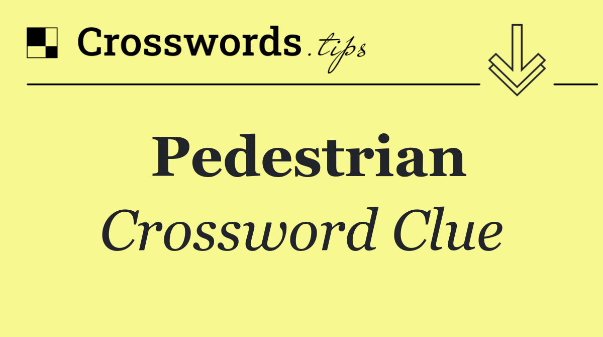 Pedestrian