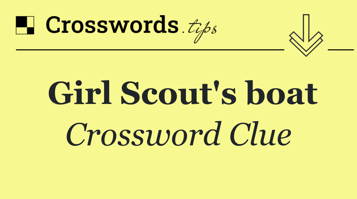 Girl Scout's boat